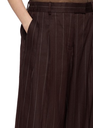  - HELMUT LANG - Striped Pleated Wide Leg Pants