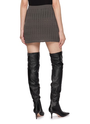 Back View - Click To Enlarge - HELMUT LANG - Cable Knit Mini Skirt