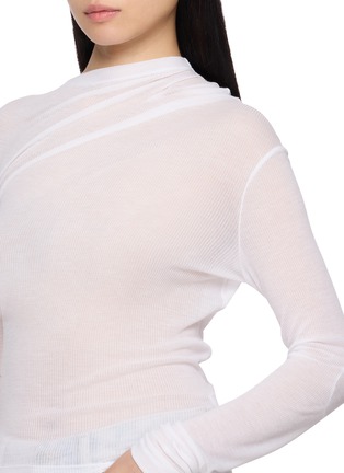  - HELMUT LANG - Sheer Twist Mock Neck Top