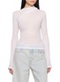 HELMUT LANG Sheer Twist Mock Neck Top