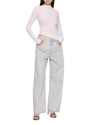 Figure View - Click To Enlarge - HELMUT LANG - Sheer Twist Mock Neck Top