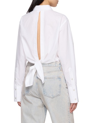 Back View - Click To Enlarge - HELMUT LANG - Open Back Knot Shirt