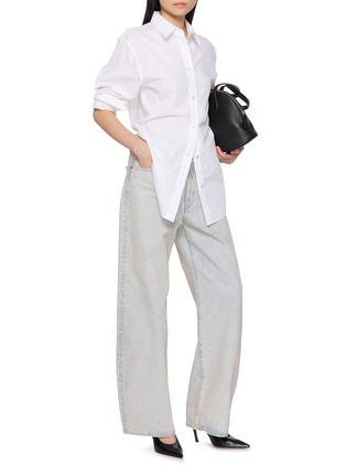 Figure View - Click To Enlarge - HELMUT LANG - Open Back Knot Shirt