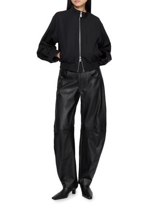 Figure View - Click To Enlarge - HELMUT LANG - Cropped Gabardine Bomber Jacket