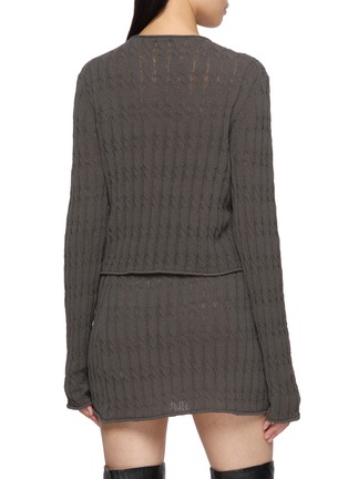Back View - Click To Enlarge - HELMUT LANG - Cable Knit Cardigan