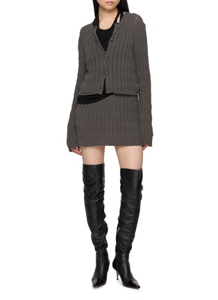 Figure View - Click To Enlarge - HELMUT LANG - Cable Knit Cardigan