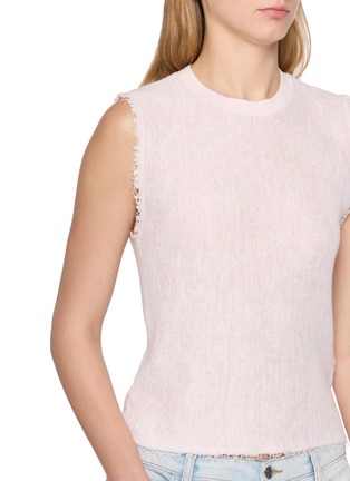  - HELMUT LANG - Raw Edge Linen Cotton Blend Tank Top