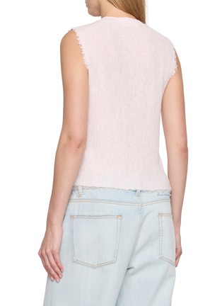 Back View - Click To Enlarge - HELMUT LANG - Raw Edge Linen Cotton Blend Tank Top
