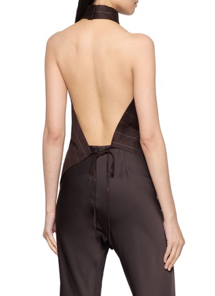 Back View - Click To Enlarge - HELMUT LANG - Halter Neck Scarf Top