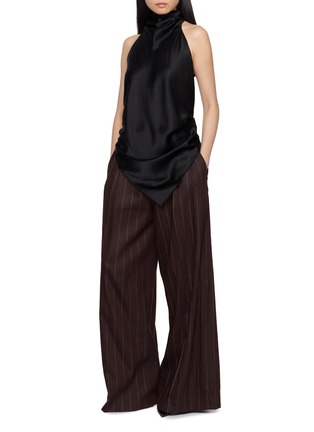 Figure View - Click To Enlarge - HELMUT LANG - High Neck Scarf Top