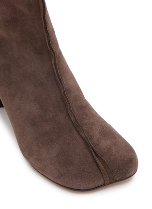 Detail View - Click To Enlarge - MM6 MAISON MARGIELA - 70 Anatomic Stitch Toe Suede Ankle Boots
