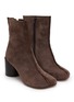 Figure View - Click To Enlarge - MM6 MAISON MARGIELA - 70 Anatomic Stitch Toe Suede Ankle Boots