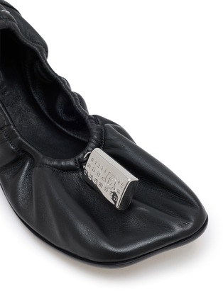 Detail View - Click To Enlarge - MM6 MAISON MARGIELA - Numeric Anatomic Leather Ballerina Flats