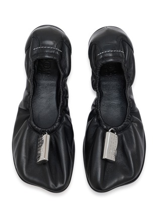 Figure View - Click To Enlarge - MM6 MAISON MARGIELA - Numeric Anatomic Leather Ballerina Flats