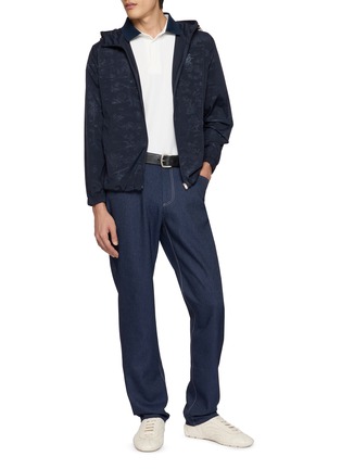 Figure View - Click To Enlarge - SOUTHCAPE - Printed Denim-Like Pants