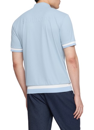 Back View - Click To Enlarge - SOUTHCAPE - Back Logo Mock Neck T-Shirt