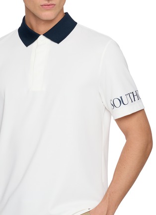  - SOUTHCAPE - Sleeve Logo Contrast Collar Polo Shirt