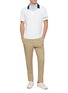Figure View - Click To Enlarge - SOUTHCAPE - Sleeve Logo Contrast Collar Polo Shirt