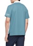 Back View - Click To Enlarge - SOUTHCAPE - Sleeve Logo Contrast Collar Polo Shirt