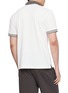 Back View - Click To Enlarge - SOUTHCAPE - Striped Trim Polo Shirt