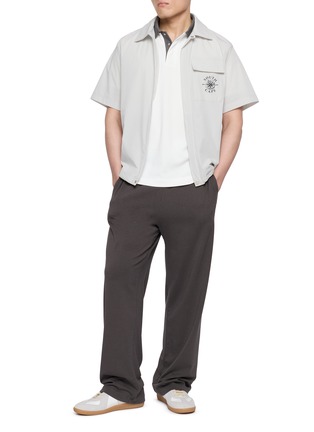Figure View - Click To Enlarge - SOUTHCAPE - Striped Trim Polo Shirt