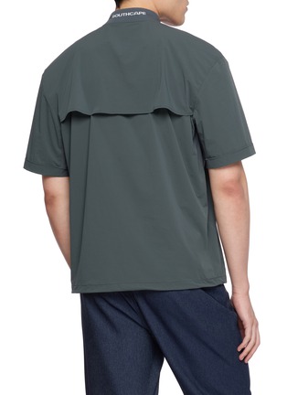 Back View - Click To Enlarge - SOUTHCAPE - Short Sleeve Baseball Collar Shirt