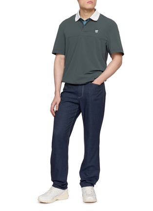 Figure View - Click To Enlarge - SOUTHCAPE - Short Sleeve Baseball Collar Shirt