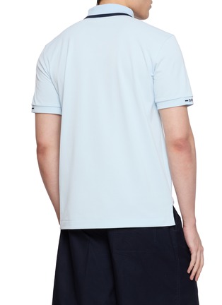 Back View - Click To Enlarge - SOUTHCAPE - Contrast Trim Polo Shirt