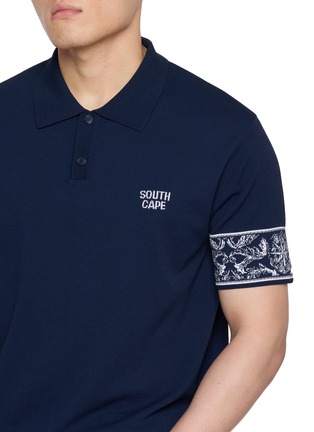  - SOUTHCAPE - Southcross Sleeve Pattern Polo Shirt