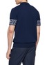 Back View - Click To Enlarge - SOUTHCAPE - Southcross Sleeve Pattern Polo Shirt