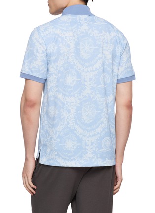 Back View - Click To Enlarge - SOUTHCAPE - Southcross All-Over Pattern Polo Shirt