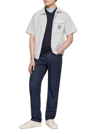 Figure View - Click To Enlarge - SOUTHCAPE - Baseball Collar Performance T-Shirt