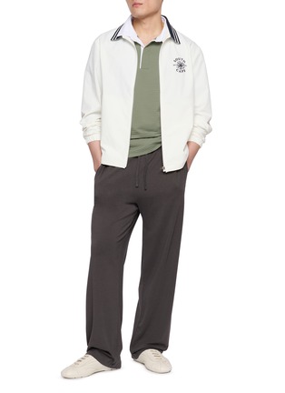Figure View - Click To Enlarge - SOUTHCAPE - Contrast Collar Logo Polo Shirt