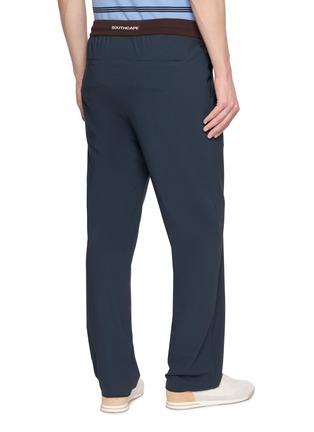 Back View - Click To Enlarge - SOUTHCAPE - Pintuck Jersey Banding Straight Leg Pants