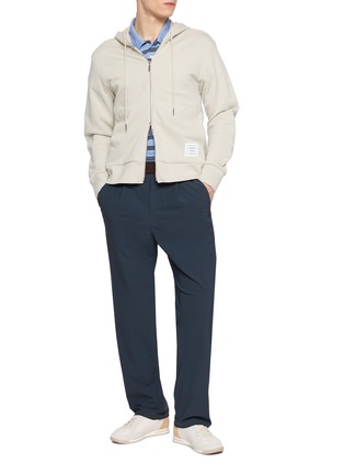 Figure View - Click To Enlarge - SOUTHCAPE - Pintuck Jersey Banding Straight Leg Pants