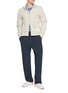 Figure View - Click To Enlarge - SOUTHCAPE - Pintuck Jersey Banding Straight Leg Pants