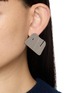 Back View - Click To Enlarge - MM6 MAISON MARGIELA - Vitrine Palladium Hoop Earrings