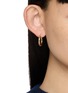 Front View - Click To Enlarge - MM6 MAISON MARGIELA - Vitrine Palladium Hoop Earrings