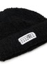 Detail View - Click To Enlarge - MM6 MAISON MARGIELA - Numeric Logo Folded Knit Beanie
