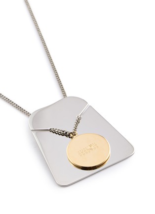 Detail View - Click To Enlarge - MM6 MAISON MARGIELA - Vitrine Palladium Necklace