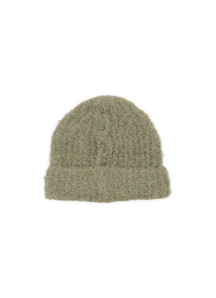 Detail View - Click To Enlarge - MM6 MAISON MARGIELA - Numeric Logo Folded Knit Beanie