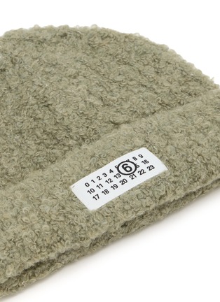 Detail View - Click To Enlarge - MM6 MAISON MARGIELA - Numeric Logo Folded Knit Beanie