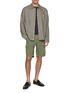 Figure View - Click To Enlarge - INCOTEX - Garment Dyed Twill Cargo Shorts