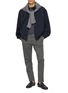 Figure View - Click To Enlarge - INCOTEX - Slim Fit Garment Dyed Stretch Cotton Gabardine Pants