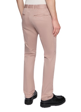 Back View - Click To Enlarge - INCOTEX - Stretch Cotton Gabardine Slim Pants