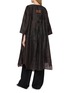 Back View - Click To Enlarge - KATLIAX - Embroidered Panel Silk Organza Top