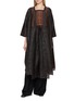 KATLIAX Embroidered Panel Silk Organza Top