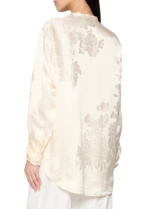 Back View - Click To Enlarge - KATLIAX - High Neck Satin Shirt
