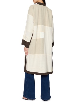 Back View - Click To Enlarge - KATLIAX - Reversible Kapok Tussah Silk Long Shirt
