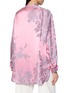 Back View - Click To Enlarge - KATLIAX - Long Sleeve High Neck Floral Satin Shirt